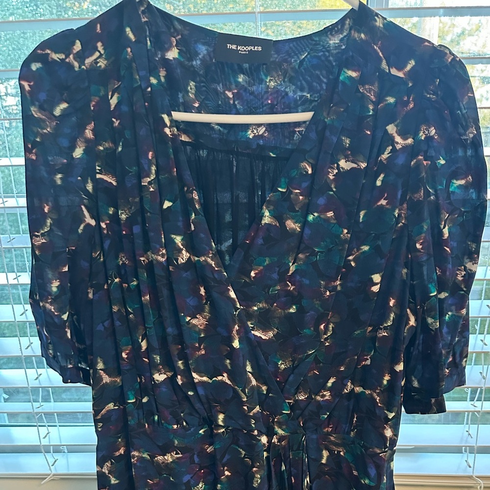 The Kooples blue print dress UK size 3.